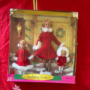 Barbie Holiday Sisters Gift Set with Red and White Outfits